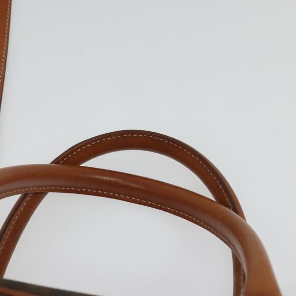 CELINE Macadam Canvas Hand Bag Pvc Leather Brown Gold - Picture 8 of 13